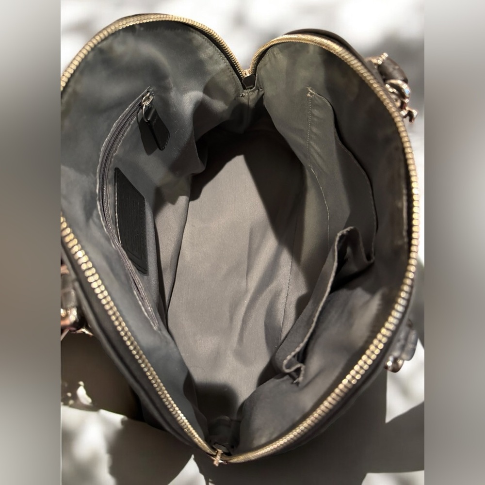 Coach Black Peyton Cora Domed Satchel Convertible Crossbody EUC with Dust Bag - Picture 7 of 15